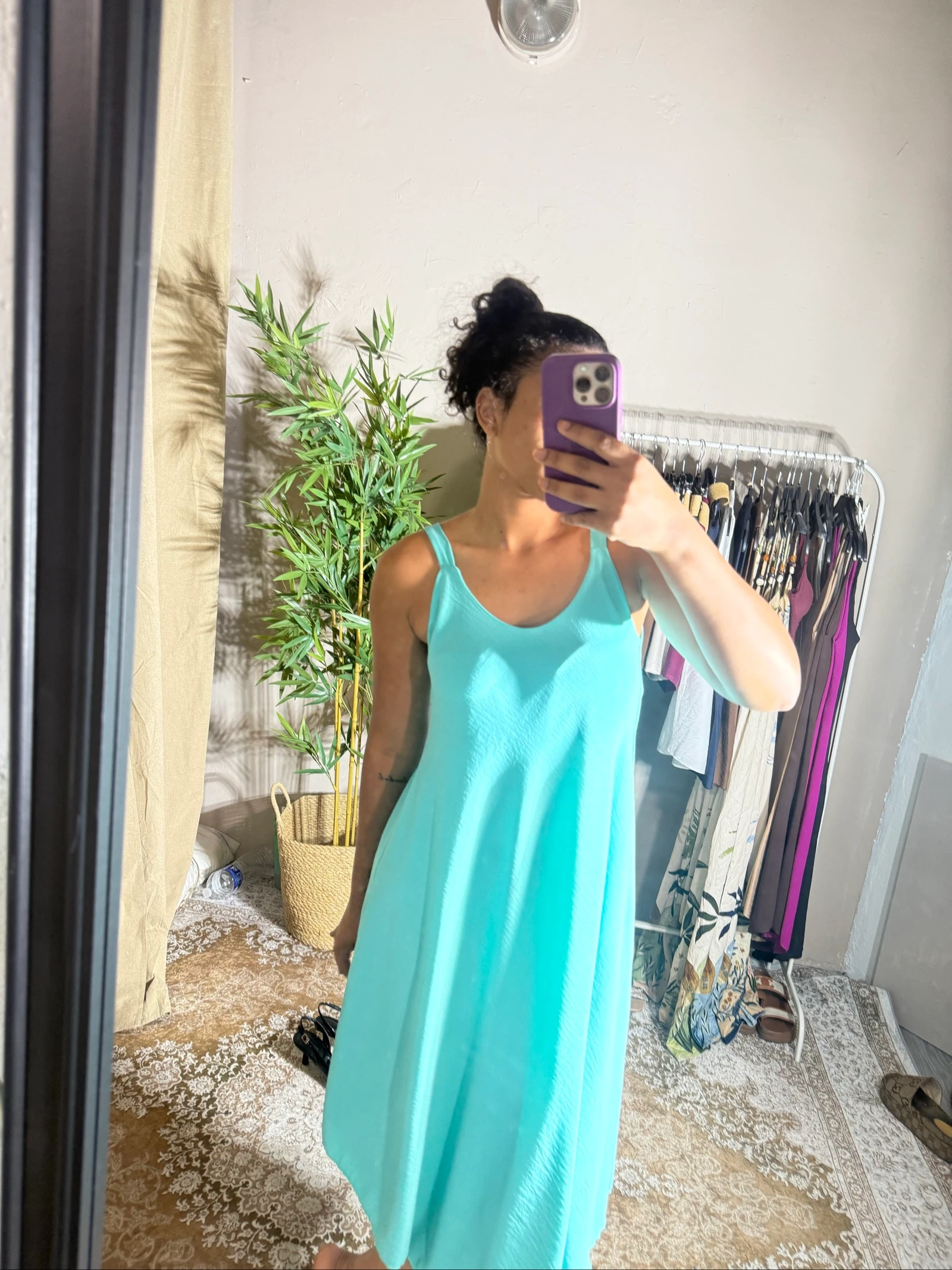 Turquoise jurk een maat – photo 4